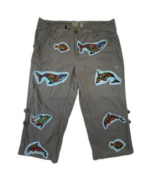 Mountain Hardwear Custom Upcycled Cotton Hemp Marine Crop Pants 16